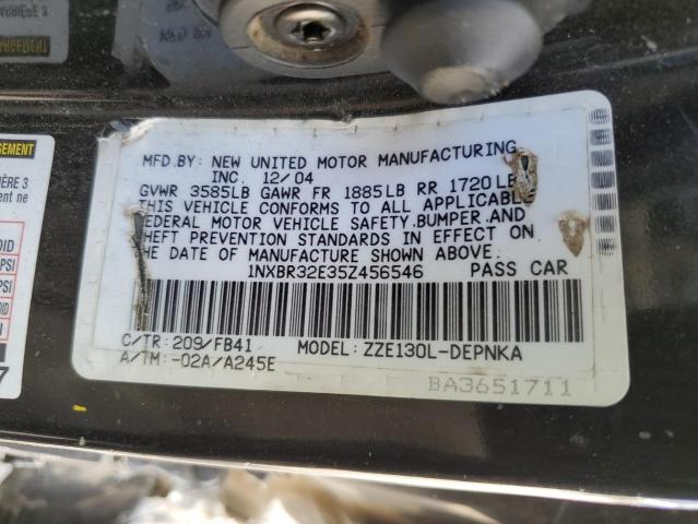 Photo 10 from auction – 2005 TOYOTA COROLLA CE with VIN 1NXBR32E35Z456546