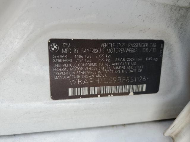 Foto 10 de la subasta – 2011 BMW 328 I con VIN WBAPH7C59BE851126