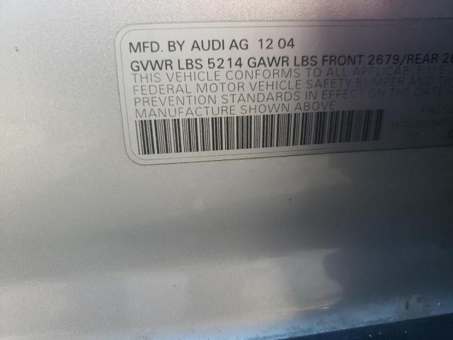 Photo 10 from auction – 2005 AUDI A6 3.2 QUA with VIN WAUDG94F05N078530