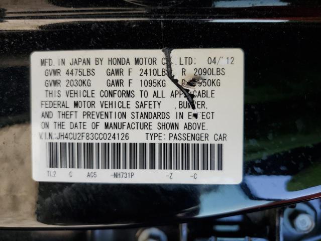 Photo 10 from auction – 2012 ACURA TSX SE with VIN JH4CU2F83CC024126