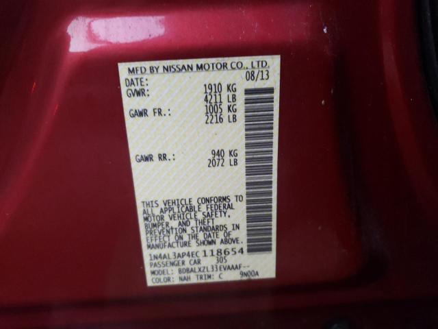 Photo 10 from auction – 2014 NISSAN ALTIMA 2.5 with VIN 1N4AL3AP4EC118654
