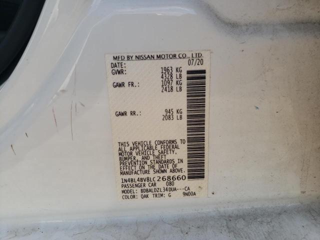 Photo 10 from auction – 2020 NISSAN ALTIMA S with VIN 1N4BL4BV8LC268660