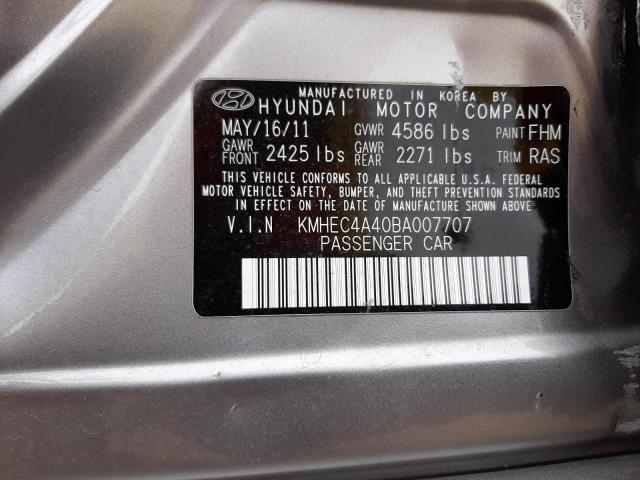 Photo 10 from auction – 2011 HYUNDAI SONATA HYB with VIN KMHEC4A40BA007707