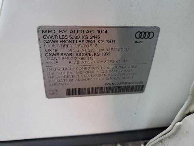Photo 10 from auction – 2015 AUDI Q5 PREMIUM with VIN WA1CFAFP4FA056235