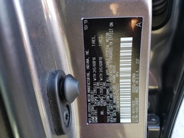 Photo 10 from auction – 2019 TOYOTA HIGHLANDER with VIN 5TDBZRFH7KS740323