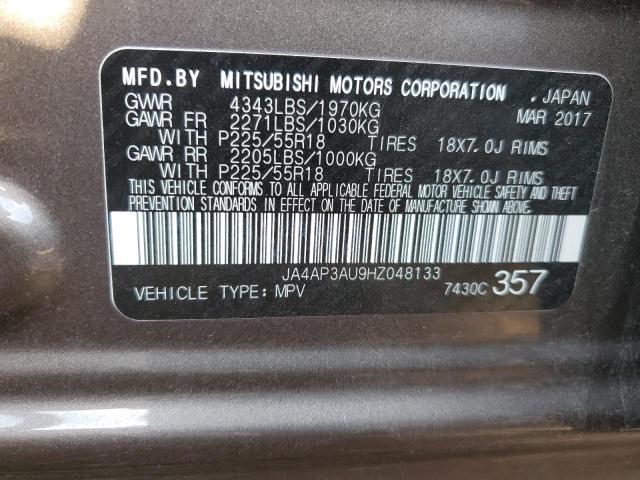 Photo 10 from auction – 2017 MITSUBISHI OUTLANDER with VIN JA4AP3AU9HZ048133