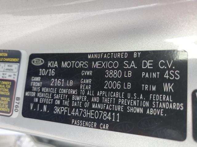 Photo 10 from auction – 2017 KIA FORTE LX with VIN 3KPFL4A73HE078411