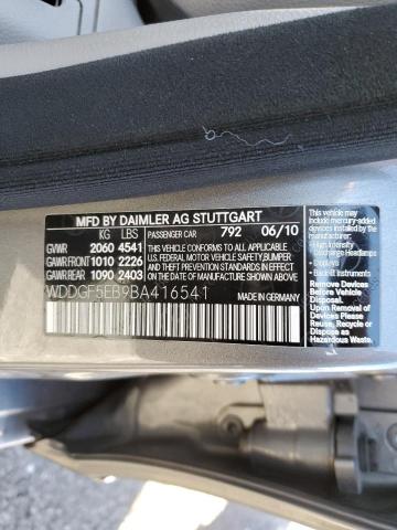 Photo 10 from auction – 2011 MERCEDES-BENZ C 300 with VIN WDDGF5EB9BA416541