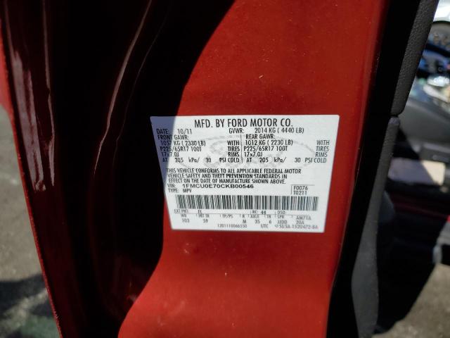 Photo 10 from auction – 2012 FORD ESCAPE LIM with VIN 1FMCU0E70CKB00546