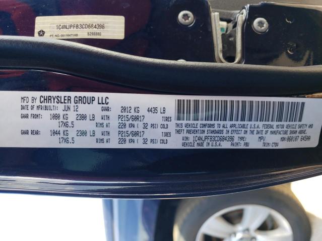 Photo 10 from auction – 2012 JEEP PATRIOT LA with VIN 1C4NJPFB3CD684396