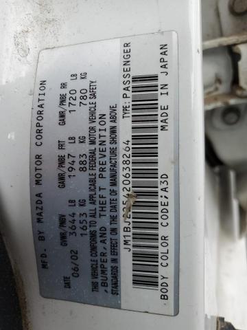 Photo 10 from auction – 2002 MAZDA PROTEGE DX with VIN JM1BJ225420638264