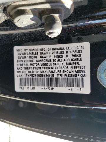 Photo 10 from auction – 2013 HONDA CIVIC LX with VIN 19XFB2F56DE284959