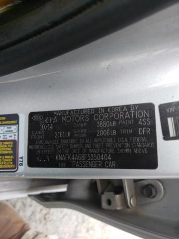 Photo 10 from auction – 2015 KIA FORTE LX with VIN KNAFK4A68F5350404