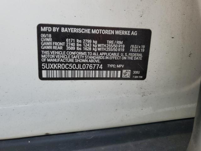 Photo 10 from auction – 2018 BMW X5 XDRIVE3 with VIN 5UXKR0C50JL076774