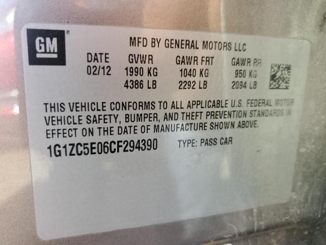Photo 10 from auction – 2012 CHEVROLET MALIBU 1LT with VIN 1G1ZC5E06CF294390