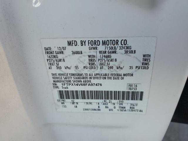 Photo 10 from auction – 2008 FORD F150 with VIN 1FTPX14V68FA97476