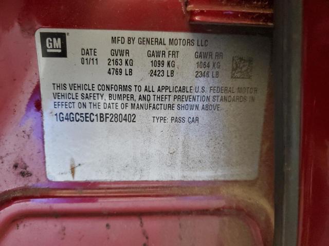 Photo 10 from auction – 2011 BUICK LACROSSE C with VIN 1G4GC5EC1BF280402
