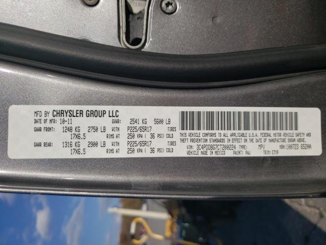 Photo 10 from auction – 2012 DODGE JOURNEY SX with VIN 3C4PDDBG7CT200224
