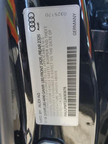Photo 10 from auction – 2018 AUDI A3 E-TRON with VIN WAUUPBFF2JA083878