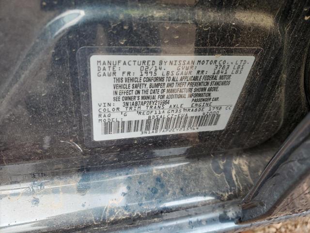 Photo 10 from auction – 2014 NISSAN SENTRA S with VIN 3N1AB7AP2EY215964