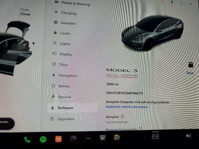 Photo 8 from auction – 2021 TESLA MODEL 3 with VIN 5YJ3E1EC6MF984771