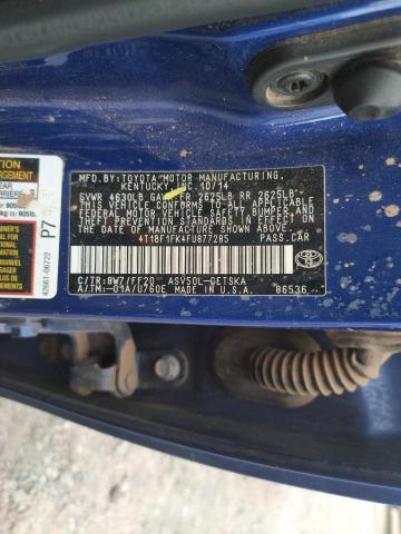 Photo 10 from auction – 2015 TOYOTA CAMRY LE with VIN 4T1BF1FK4FU877285