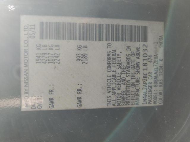 Photo 10 from auction – 2011 NISSAN ALTIMA BAS with VIN 1N4AL2AP2BC181032