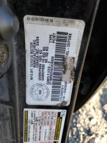 Photo 10 from auction – 2004 TOYOTA COROLLA CE with VIN 2T1BR32E64C836626