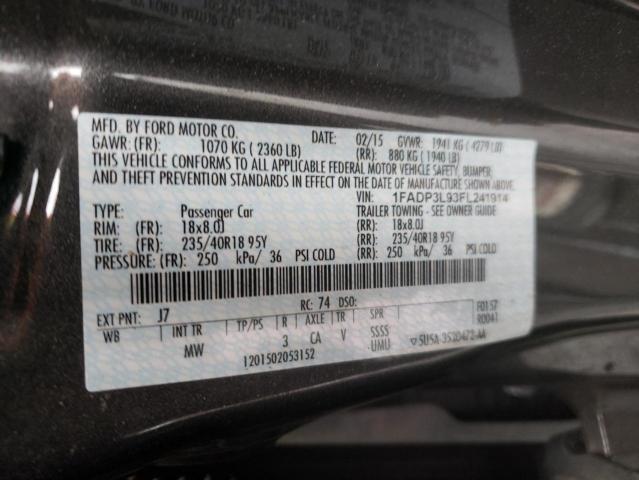 Photo 10 from auction – 2015 FORD FOCUS ST with VIN 1FADP3L93FL241914