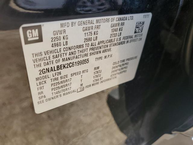 Photo 10 from auction – 2012 CHEVROLET EQUINOX LS with VIN 2GNALBEK2C6199055