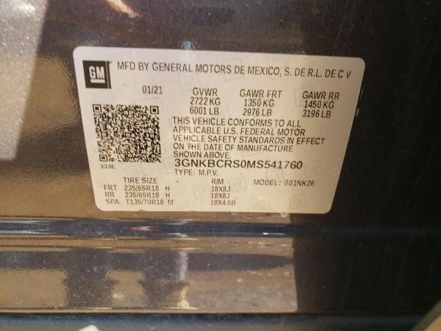 Photo 10 from auction – 2021 CHEVROLET BLAZER 2LT with VIN 3GNKBCRS0MS541760