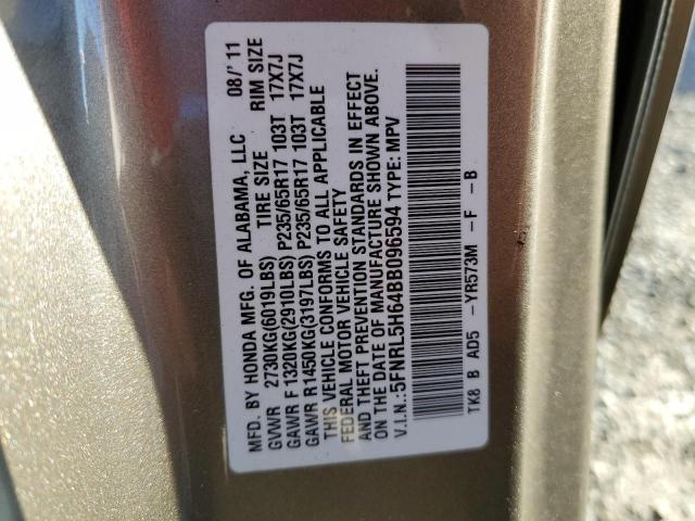 Photo 10 from auction – 2011 HONDA ODYSSEY EX with VIN 5FNRL5H64BB096594