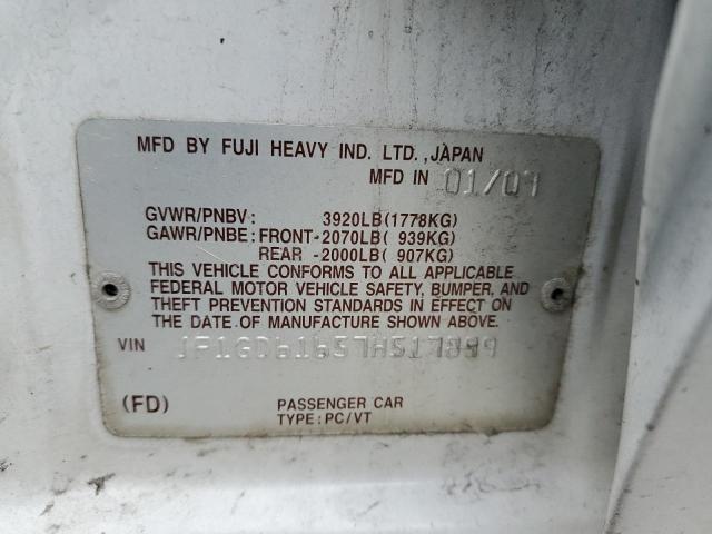 Photo 10 from auction – 2007 SUBARU IMPREZA 2. with VIN JF1GD61657H517899