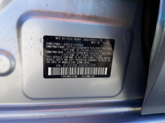Photo 10 from auction – 2016 SUBARU CROSSTREK with VIN JF2GPANC3G8263289