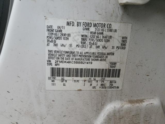 Photo 10 from auction – 2011 FORD EDGE LIMIT with VIN 2FMDK4KC5BBB21419