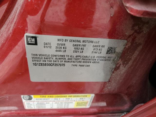 Photo 10 from auction – 2012 CHEVROLET MALIBU LTZ with VIN 1G1ZE5E00CF257975