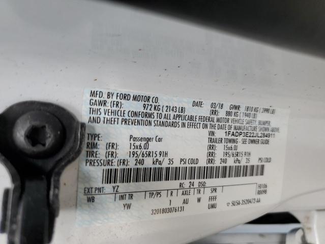 Foto 10 de la subasta – 2018 FORD FOCUS S con VIN 1FADP3E22JL284911