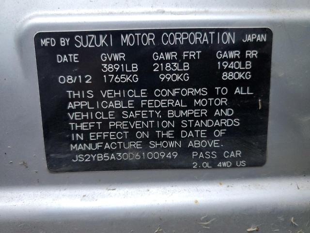 Photo 10 from auction – 2009 SUZUKI SX4 with VIN JS2YB413896205482