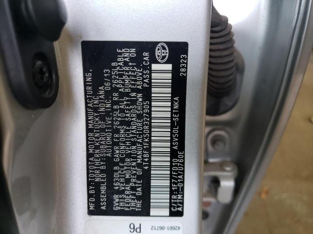 Photo 10 from auction – 2013 TOYOTA CAMRY L with VIN 4T4BF1FK5DR327905