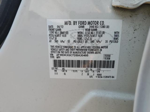 Photo 10 from auction – 2013 FORD EDGE SE with VIN 2FMDK3GC7DBA30495