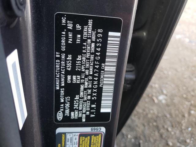 Photo 10 from auction – 2015 KIA OPTIMA EX with VIN 5XXGN4A74FG443598