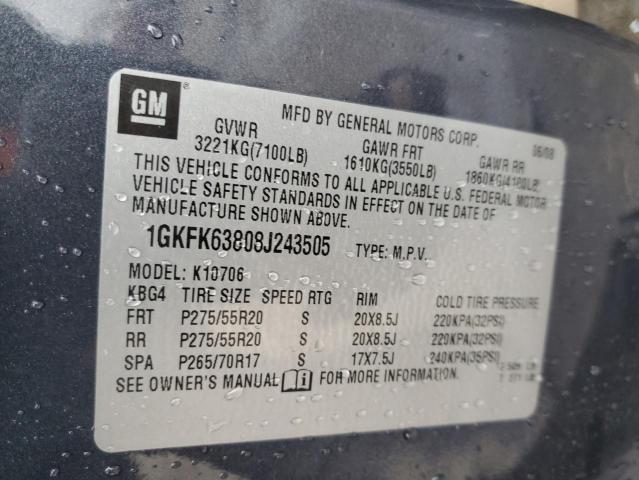 Photo 10 from auction – 2008 GMC YUKON DENA with VIN 1GKFK63808J243505