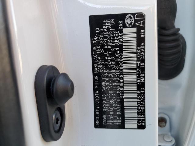 Photo 10 from auction – 2014 TOYOTA COROLLA L with VIN 2T1BURHE8EC080629