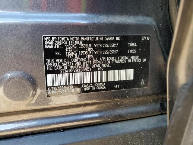 Photo 10 from auction – 2019 TOYOTA RAV4 XLE with VIN 2T3W1RFV8KC016624