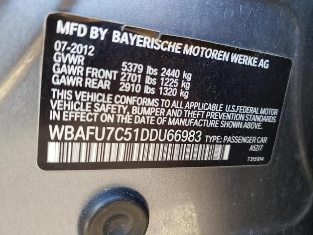 Photo 10 from auction – 2013 BMW 535 XI with VIN WBAFU7C51DDU66983