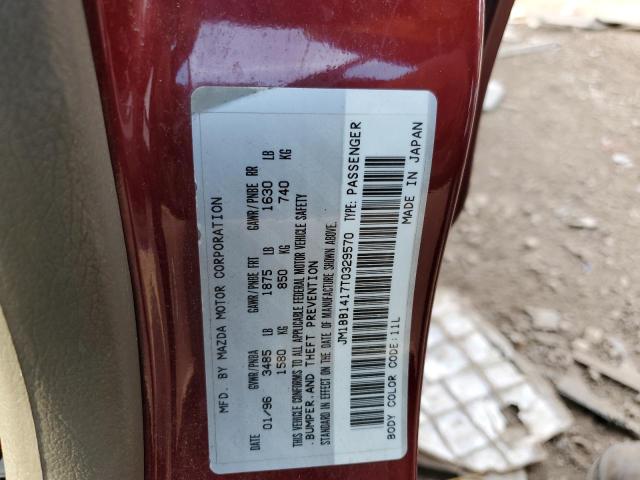 Photo 10 from auction – 1996 MAZDA PROTEGE DX with VIN JM1BB1417T0329570