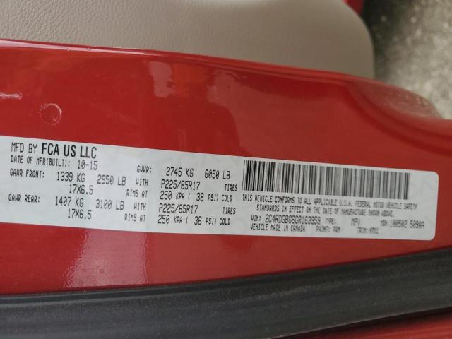 Photo 10 from auction – 2016 DODGE GRAND CARA with VIN 2C4RDGBG6GR163959