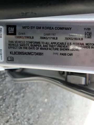Photo 10 from auction – 2021 CHEVROLET SPARK LS with VIN KL8CB6SA0MC734991