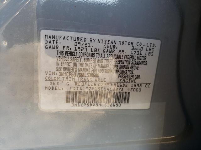 Photo 10 from auction – 2021 NISSAN KICKS SR with VIN 3N1CP5DV8ML538680