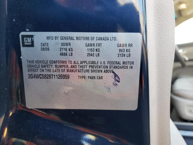 Photo 10 from auction – 2007 BUICK LACROSSE C with VIN 2G4WC582871126959